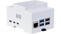 Joy-IT DIN-Hutschienen-Gehäuse, Kunststoff, für Raspberry Pi 5, grau