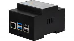 Joy-IT DIN-Hutschienen-Gehäuse, Kunststoff, für Raspberry Pi 5, schwarz