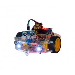 Joy-IT programmierbares Roboterauto Joy-Car inkl.  micro:bit v2 und beweglichem Ultraschallsensor