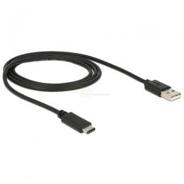 Kabel USB Type-C 2.0 Stecker > USB 2.0 Typ-A Stecker  Blister    1 m schwarz