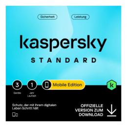 Kaspersky Standard - Mobile Edition [3 Geräte - 1 Jahr]