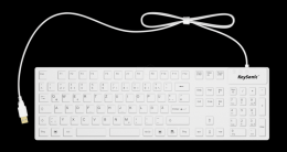 Keysonic KSK-8030 IN Industrietastatur, Kabelgebunden Wasserdicht, 105 Tasten, USB-Anschluss, DE-Layout