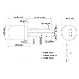 Kingbright LED L-819 GGD, grün, 10 mm