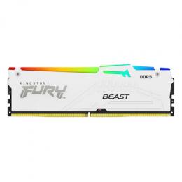 Kingston FURY Beast RGB Weiß 32GB DDR5-6000 EXPO DIMM Arbeitsspeicher, CL36-38-38, 1.35V