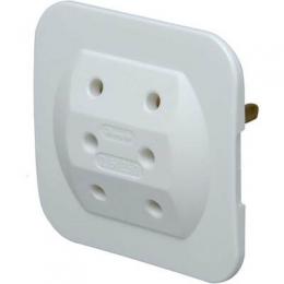 Kopp Euro 3-fach-Adapter, extra flach, wei