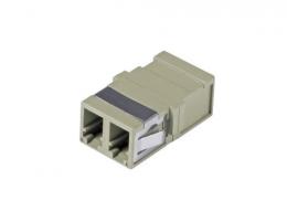 Kunststoffkupplung LC Duplex aqua MM ohne Flansch, Keramikhlse