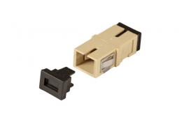 Kupplung SC Simplex OM1/2 einteilig, flanschlos, beige, Keramikhlse
