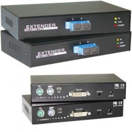 KVM Fiber Extender DVI-USB, bis 1000m, SC-dupl.,MM