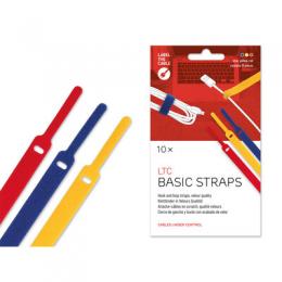 Label-The-Cable Basic, LTC 1130, 10er Set mix (gelb, blau, rot)