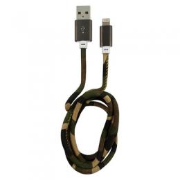 LC-Power LC-C-USB-Lightning-1M-5 (MFI) USB A zu Lightning Kabel, Camouflage grn, 1m