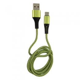 LC-Power LC-C-USB-TYPE-C-1M-7 USB A zu USB Typ-C Kabel, grn/grau, 1m