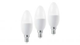 LEDVANCE 3er-Set SMART+ WiFi 4,9-W-LED-Lampe B40, E14, 470 lm, Tunable White, dimmbar, Alexa, App