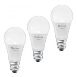 LEDVANCE 3er-Set SMART+ WiFi 9-W-LED-Lampe A60, E27, 806 lm, Tunable White, dimmbar, Alexa, App