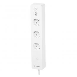 LEDVANCE SMART+ WiFi MULTI POWER SOCKET / Schalt-Mess-Steckdosenleiste, 4 USB-Ports, 3680 W / 16 A