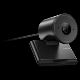 Lenovo FHD Webcam Microsoft TEAMS-Zertifizierung, 2 Mikrofone mit Geräuschunterdrückung, Vielseitige Befestigungsmöglichkeiten (Stativhalterung)