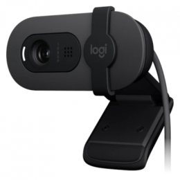 Logitech Brio 105, Full HD-Business-Webcam USB-A-Anschluss, Auflösung 1080p, Automatischer Lichtausgleich, Integrierte Abdeckblende