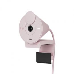 Logitech Brio 300 Full HD Webcam - ROSE, USB-C Anschluss, Integriertes Mikrofon, Abdeckblende, Monitor-/Notebook-Halterung