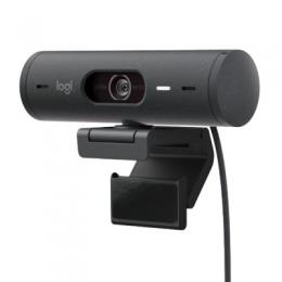 Logitech Brio 500 Webcam - Graphit (Schwarz), Full-HD Auflösung, 90°-Sichtfeld, 2 Mikrofone, Abdeckblende, USB-C-Anschluss