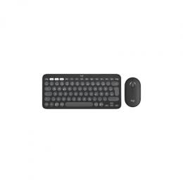 Logitech Desktopset PEBBLE 2 COMBO, grafit Schlanke Multi-Device Bluetooth®-Tastatur und -Maus mit anpassbaren Tasten.