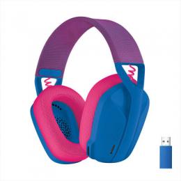 Logitech Gaming G435 LIGHTSPEED kabelloses Gaming Headset - blau, leichte Over-Ear-Kopfhörer, Integrierte Mikrofone, 18h Akku, Kompatibel mit Dolby At