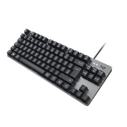 Logitech K835 TKL RED, kompakte mechanische Tastatur, B-Ware Rote Switches, kabelgebunden, USB-A-Anschluss, Grau