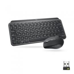 Logitech Kombi Wireless MX Keys Mini Tastaur-und-Maus-Set schwarz, DE