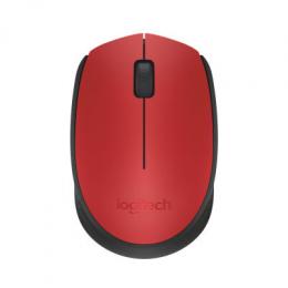 Logitech M171 kabellose, komfortable optische Maus, rot mit langer Lebensdauer, für Links- und Rechtshänder