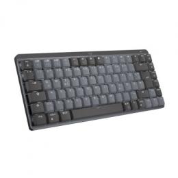 Logitech MX Mechanical Mini, Wireless Illuminated Performance Tastatur, Clicky Quiet Switches, Graphit