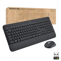 Logitech Signatur MK650 for Business Desktopset, Handballenauflage, Bluetooth, Logi Bolt USB-Empfänger