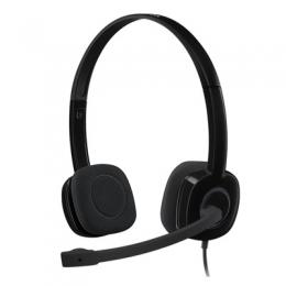 Logitech Stereo Headset H151, kabelgebunden, 3,5mm Klinke, In-line Remote Control, Schwarz
