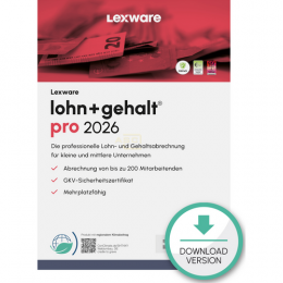 lohn+gehalt pro 2026 Abonnement Lizenz   3 Benutzer 1 Jahr (Download)