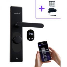 LOQED Touch Smart Lock schwarz + Power Kit Bundle