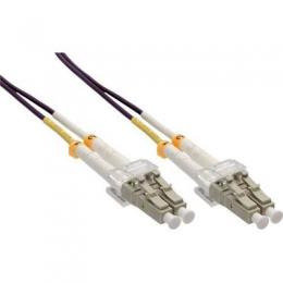 LWL Duplex Kabel LC/LC, 50/125µm, 0,5m, OM4, halogenfrei