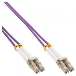 LWL Duplex Kabel LC/LC, 50/125µm, 7,5m, OM4, halogenfrei
