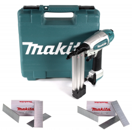 Makita AF 506 Druckluft Stauchkopfnagler 15-50mm 4,3-8,3bar + 10000x Stauchkopfnagel 35/38mm galvanisiert + Koffer