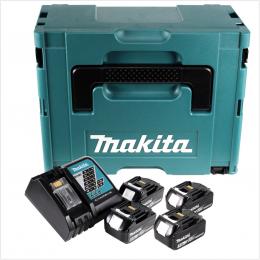 Makita Akku Power Source Kit mit 4x Akku 3,0 Ah + Ladegerät + Systemeinlage + Makpac 2