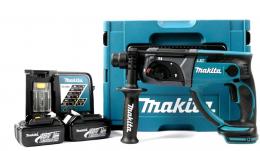 Makita BHR 202 Akku Kombihammer 18V 2,0J SDS Plus in Makpac mit 2x 3Ah Akku und Ladegerät 