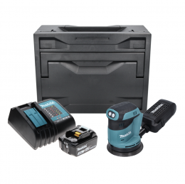 Makita DBO 180 SF1X Akku Exzenterschleifer 18 V 125 mm + 1x Akku 3,0 Ah + Ladegerät + Makbox