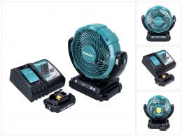 Makita DCF 102 RA1 Akku Ventilator Lüfter 18 V 18 cm + 1x Akku 2,0 Ah + Ladegerät