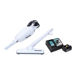 Makita DCL 181 FRF1W Akku Staubsauger 18 V Weiß + 1x Akku 3,0 Ah + Ladegerät