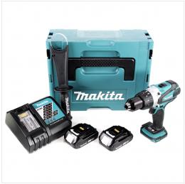 Makita DDF 458 RAJ Akku Bohrschrauber 18 V 91 Nm + 2x Akku 2,0 Ah + Ladegerät + Makpac