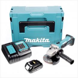 Makita DGA 452 SA1J Akku Winkelschleifer 18 V 115 mm + 1x Akku 2,0 Ah + Ladegerät + Makpac