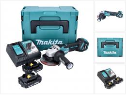 Makita DGA 515 RAJ Akku Winkelschleifer 18 V 125 mm Brushless + 2x Akku 2,0 Ah + Ladegerät + Makpac