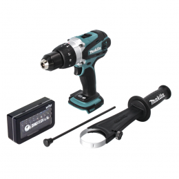 Makita DHP 458 Z Akku Schlagbohrschrauber 18 V 91 Nm + 31 tlg. Bit Set Dinotech Edition - ohne Akku, ohne Ladegerät