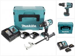 Makita DHP 481 RAJ Akku Schlagbohrschrauber 18 V 115 Nm Brushless + 2x Akku 2,0 Ah + Ladegerät + Makpac