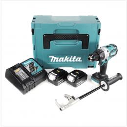 Makita DHP 481 RFJ 18V Akku Schlagbohrschrauber Brushless 115 Nm im Makpac mit 2x 3 Ah Li-Ion Akku und Schnellladegerät