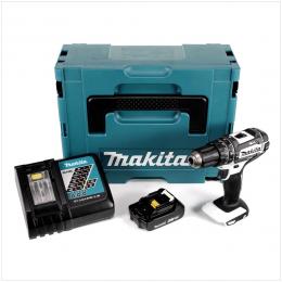 Makita DHP 482 RA1J W Akku Schlagbohrschrauber 18 V 62 Nm + 1x Akku 2,0 Ah + Ladegerät + Makpac