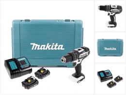 Makita DHP 482 SAE W Akku Schlagbohrschrauber 18 V 62 Nm + 2x Akku 2,0 Ah + Ladegerät + Koffer