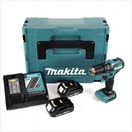 Makita DHP 483 RAJ Akku Schlagbohrschrauber 18 V 40 Nm Brushless + 2x Akku 2,0 Ah + Ladegerät + Makpac
