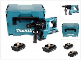 Makita DHR 264 AJ Akku Bohrhammer 36 V ( 2x 18 V ) 3,0 J SDS Plus  + 2x Akku 2,0 Ah + Makpac - ohne Ladegerät